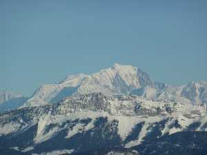 Le Mont Blanc depuis la Tour des Ebats.