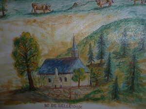 Fresque de la chapelle saint Bernard.
