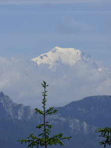 Le Mont Blanc depuis le Cret de la Dolca.