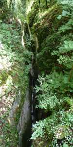Le canyon avec le nant qui passe tout au fond.