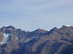 Du col de la Cochette (1694m), le Mont Blanc commence à apparaitre.