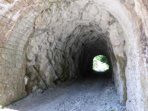 Intérieur du premier tunnel, en aval de Pré Japert.