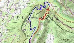 Plan de la rando au Creux du Lachat depuis Cusy.