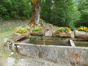 Fontaine à l'ancien village de Bellevaux.
