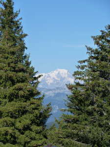 Le Mont Blanc depuis le belvédère du Revard.