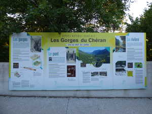 Panneau explicatif au pont de l'Abime.