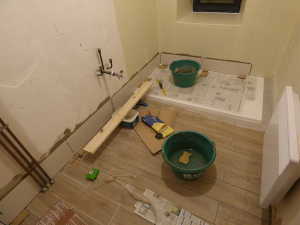 Démarrage de la faience. 1ère rangée.