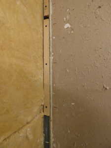 Préparation pour la fixation du rail d'angle.