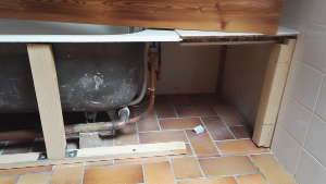 Pose de la structure pour la nouvelle façade.