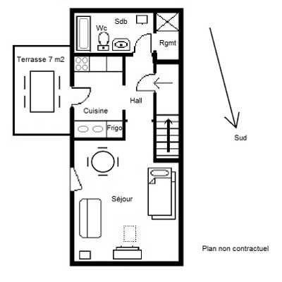 Plan de notre studio, en Bauges