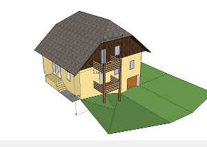 Projet de terrasses. Vue du sud-est.