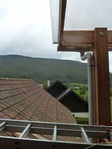 Descente d'eau pluviale.