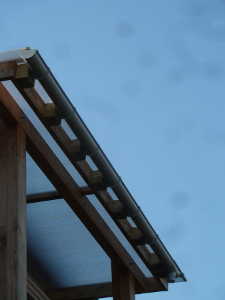 La gouttiere une fois posée.