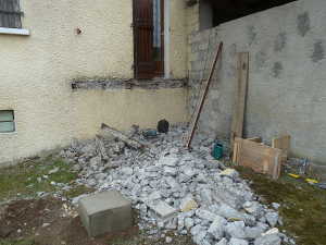 Après un week-end de marteau piqueur, voila ce qui reste des balcons !