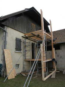 Structure des terrasses après une journée de travaux.