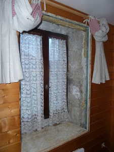 Les ouvertures après préparation et avant pose.