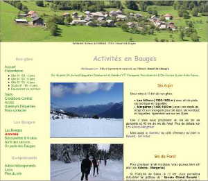 Page activités, version 2.00 de WWW.GITE-BAUGES.COM