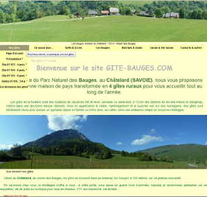 Page Accueil, version 'bandeau déroulant' de WWW.GITE-BAUGES.COM