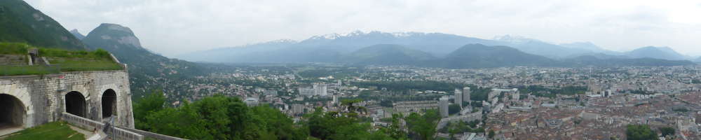 Grenoble vu depuis la Bastille.