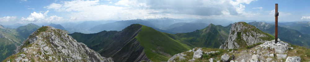 Panorama du sommet du Pécloz.