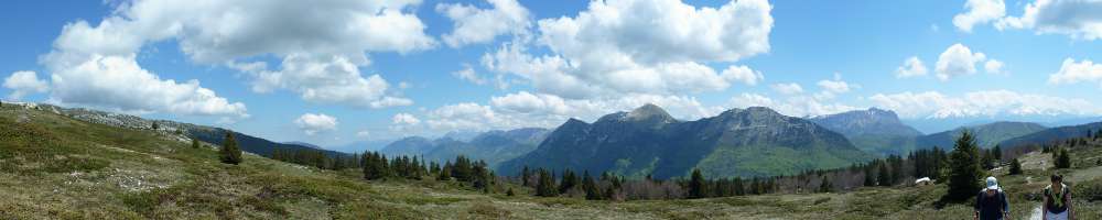 Rossanaz et le Colombier depuis Margériaz  - Massif des Bauges