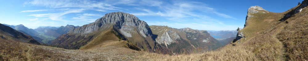 Le Trélod depuis les hauteurs du col de Cherel.